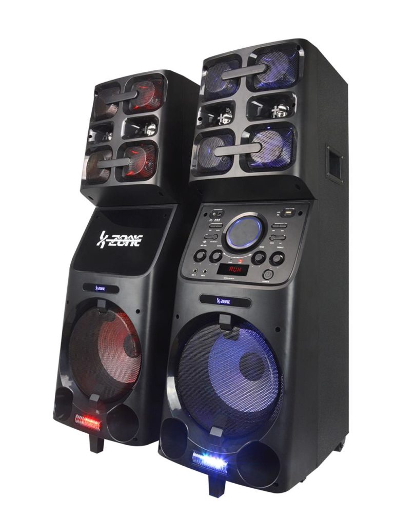 مضخم صوت صب قطعتين به مايك وبلوتوث Xzone CY202 Subwoofer Black